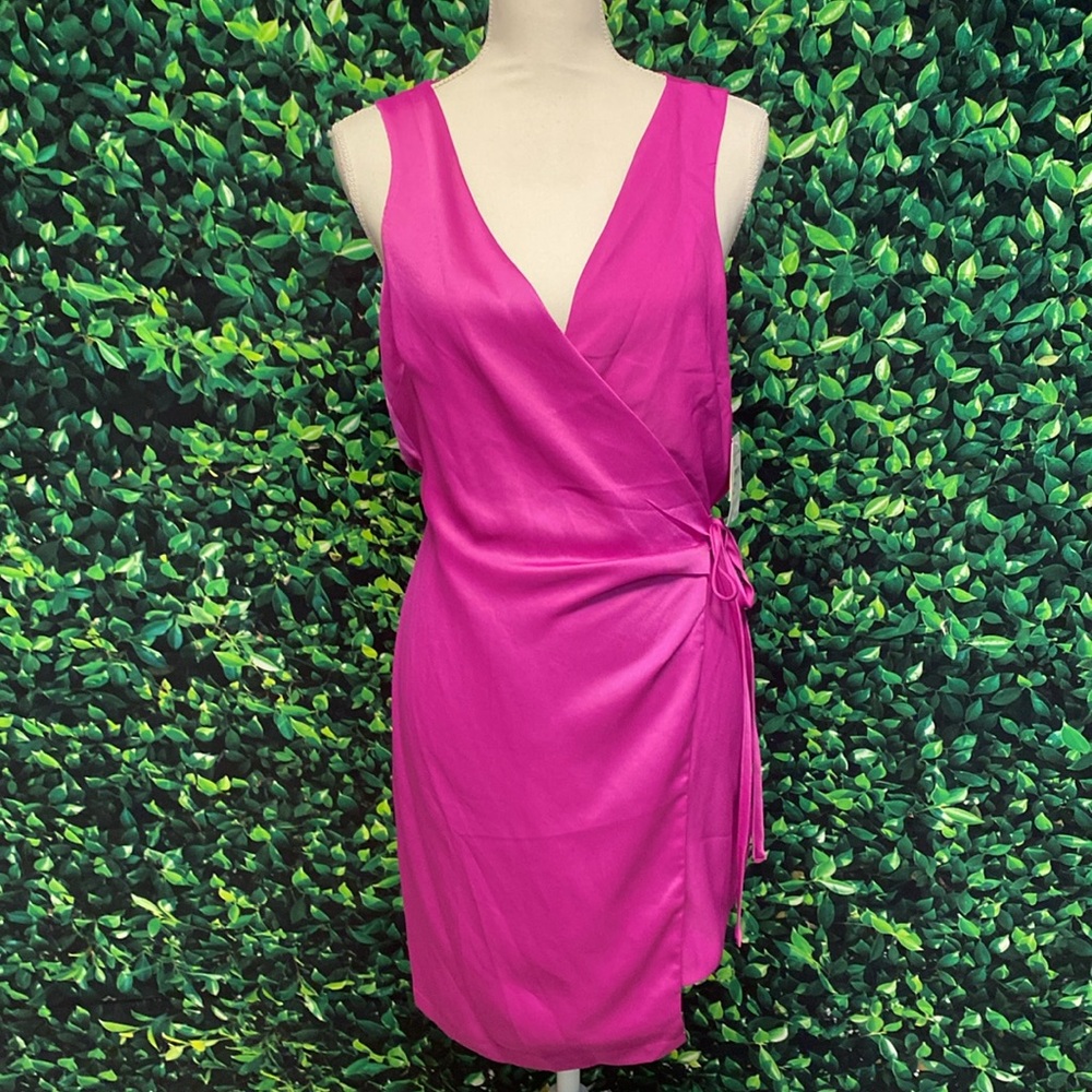 NWT One One Six Satin Wrap Dress Size M